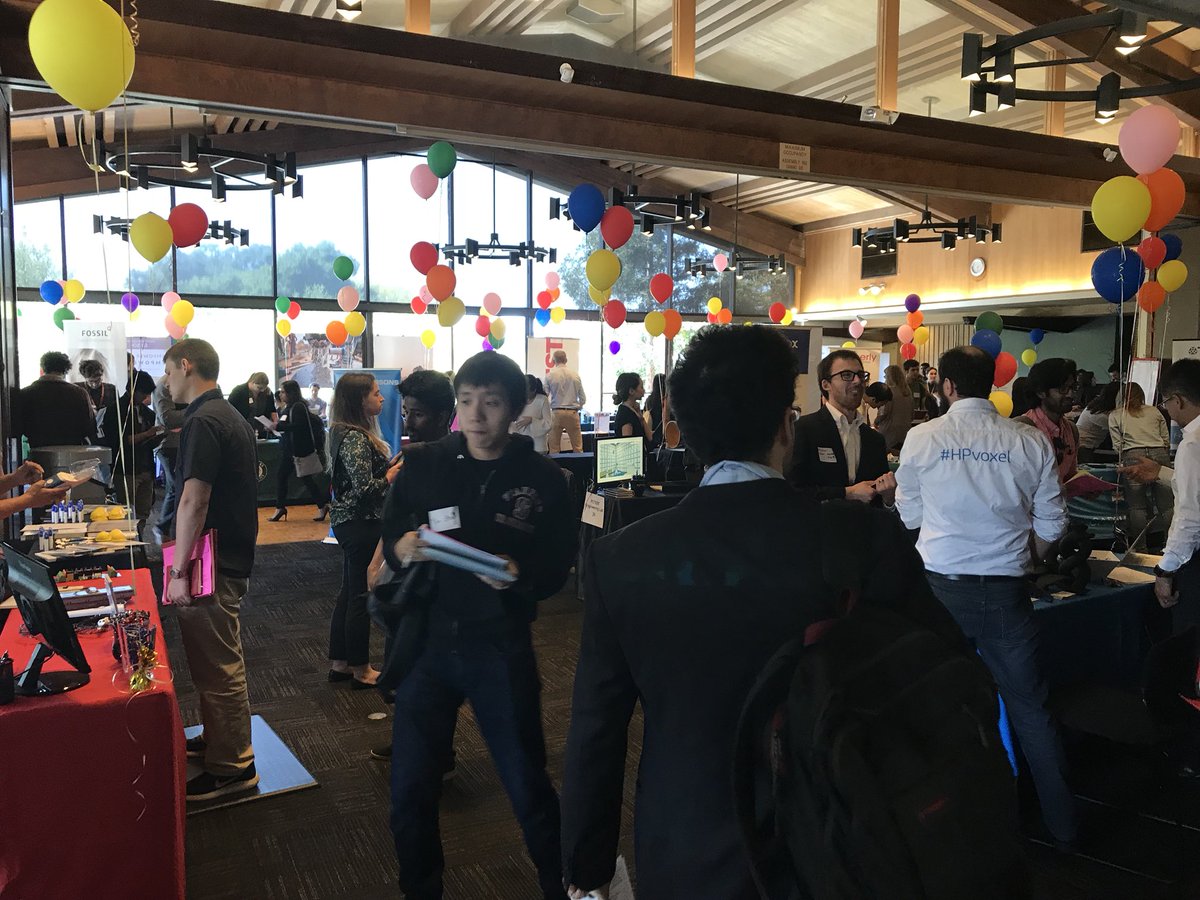 BrettAlpert's tweet photo. Lots of Stanford students connecting with employers at Day 2 of “VentureSU Spring!” Congrats to @CarmenZahiralis @MissShavon and @StanfordBEAM on a wonderful event! #MeaningfulWork #VentureSUSpring https://t.co/SAqMSWdGxo