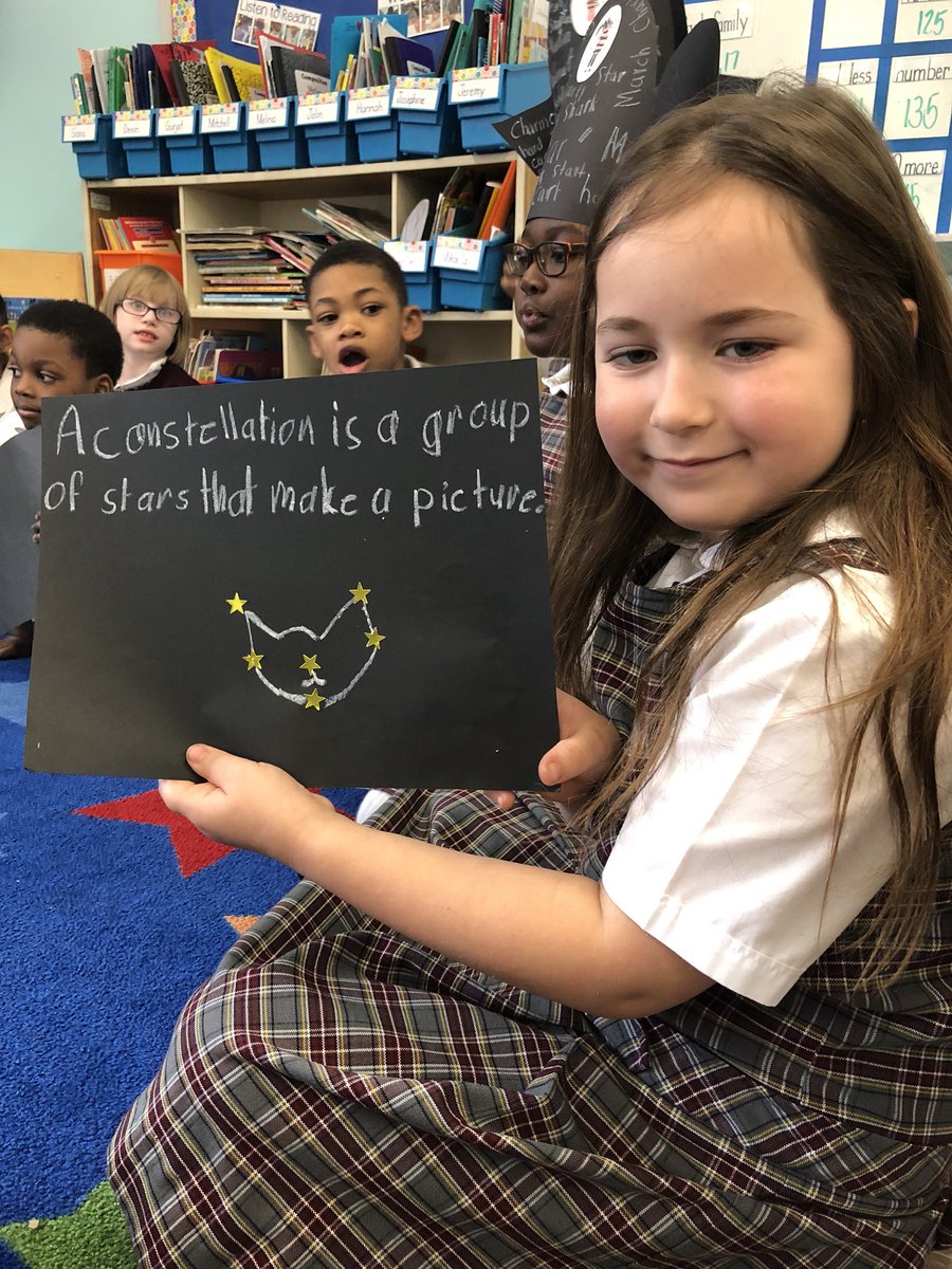 ASCAfirstgrade's tweet photo. Star light, star bright...first star I see tonight. I wish I may, I wish I might see a new constellation tonight! Check out some of these creations! @ASCA_Albany https://t.co/tuaVp7JwB1
