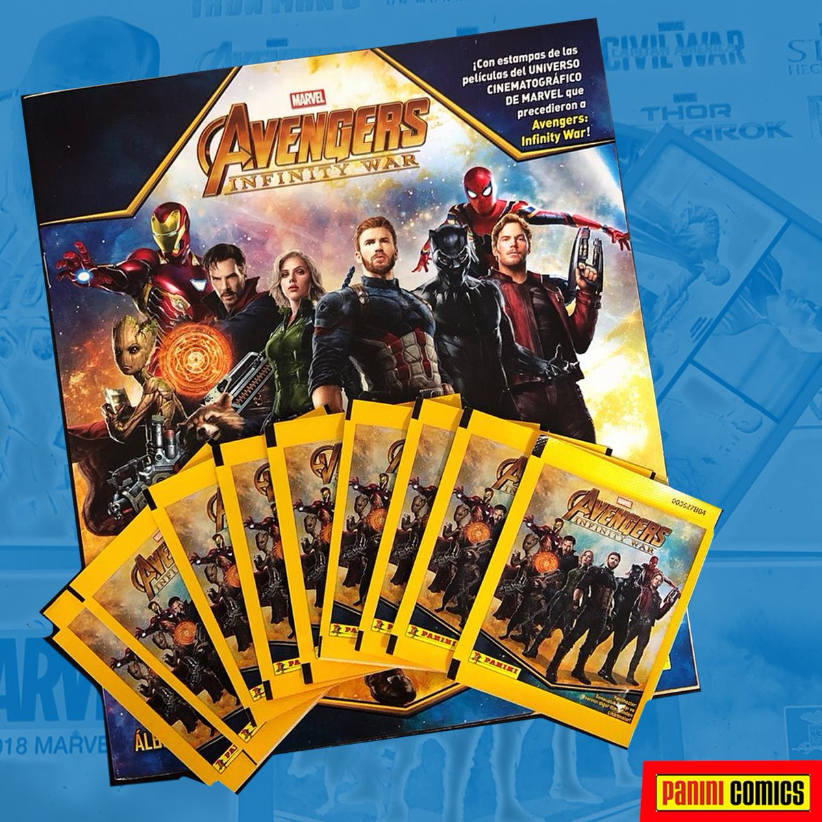 PaniniComicsMx's tweet photo. ¡Seguimos abriendo sobres #RumboaInfinityWar con el álbum oficial de @ClubPaniniMx! Ya a la venta. https://t.co/IKEEQf6z1F