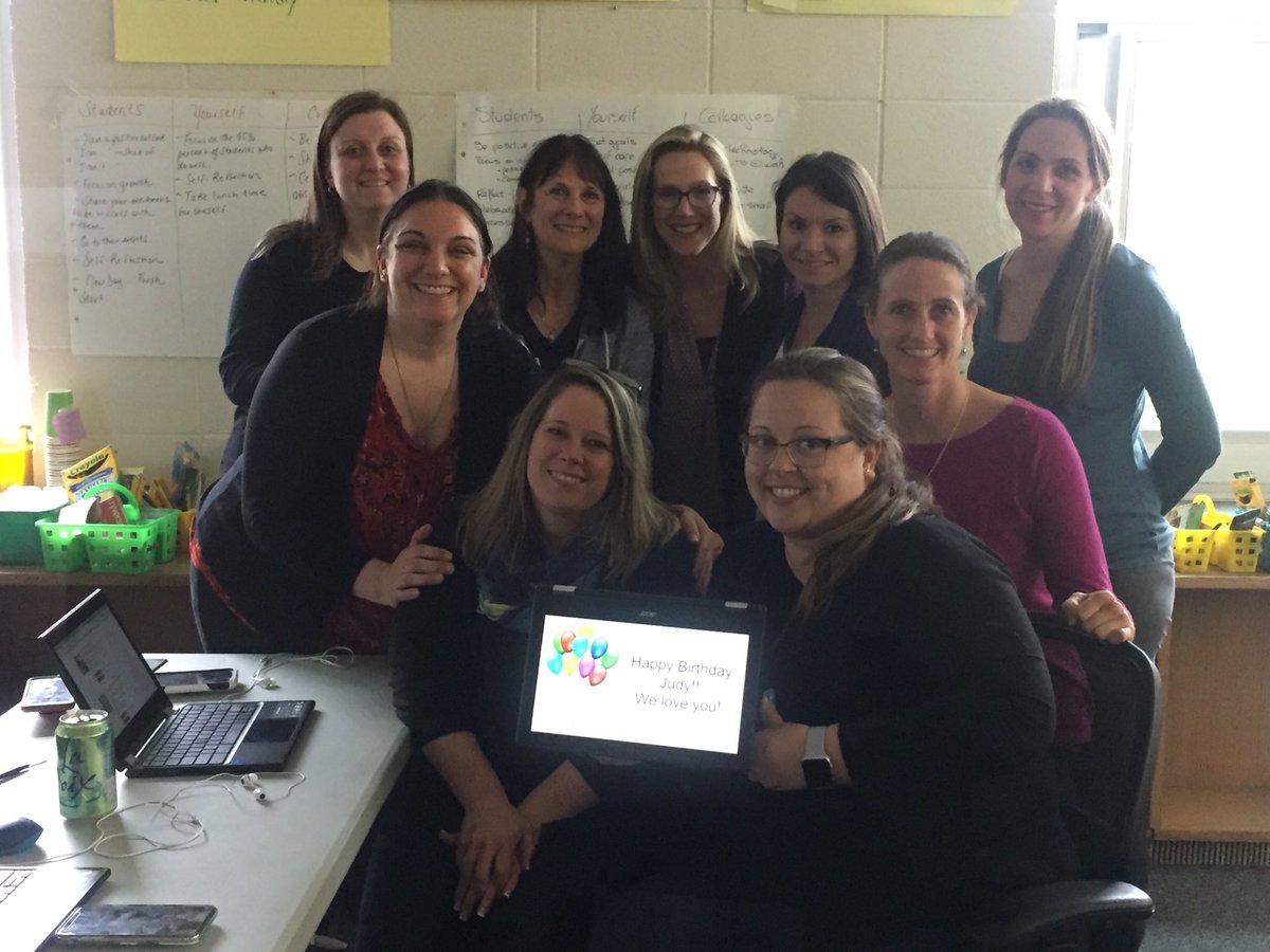 Doree207's tweet photo. Learning technology at the Falls School. Happy Birthday to Judy! @ARPanthers https://t.co/WFGzjw96cS