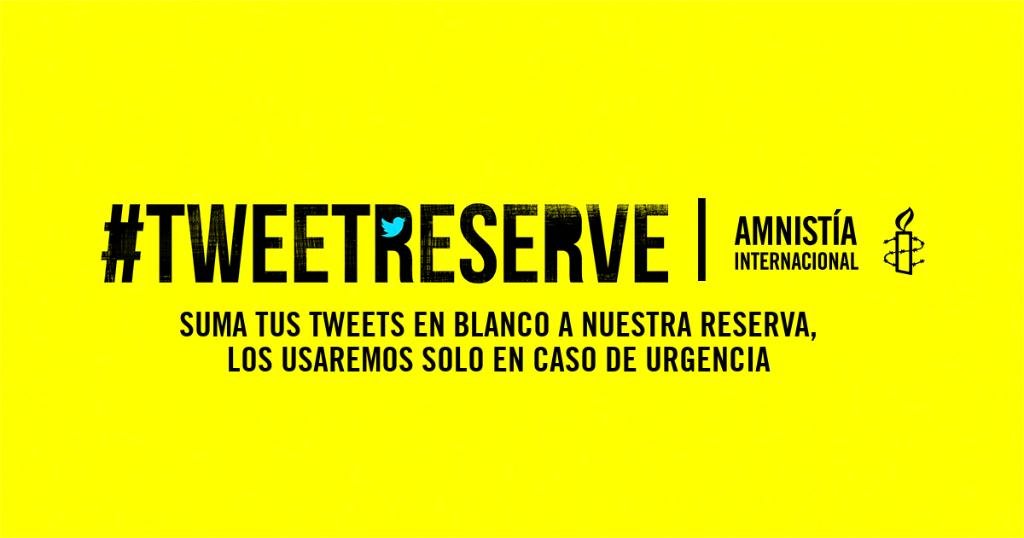 ETorreMolina's tweet photo. ¿Sabías que puedes donar tus tweets a favor de los derechos humanos? 🐦🌎🌍🌏
Conoce la campaña #TweetReserve de Amnistía y dona 1, 5, 10... tweets en blanco para usar en caso de emergencia --> https://t.co/ZSex8NbvmB 🕯️ https://t.co/tgMIKfQtGk