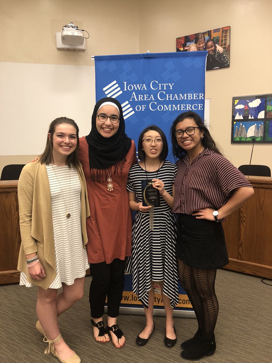 CityHighSports's tweet photo. City High best buddies earning the Iowa City Chamber of Commerce student group excellence award! https://t.co/4E9SARps0R