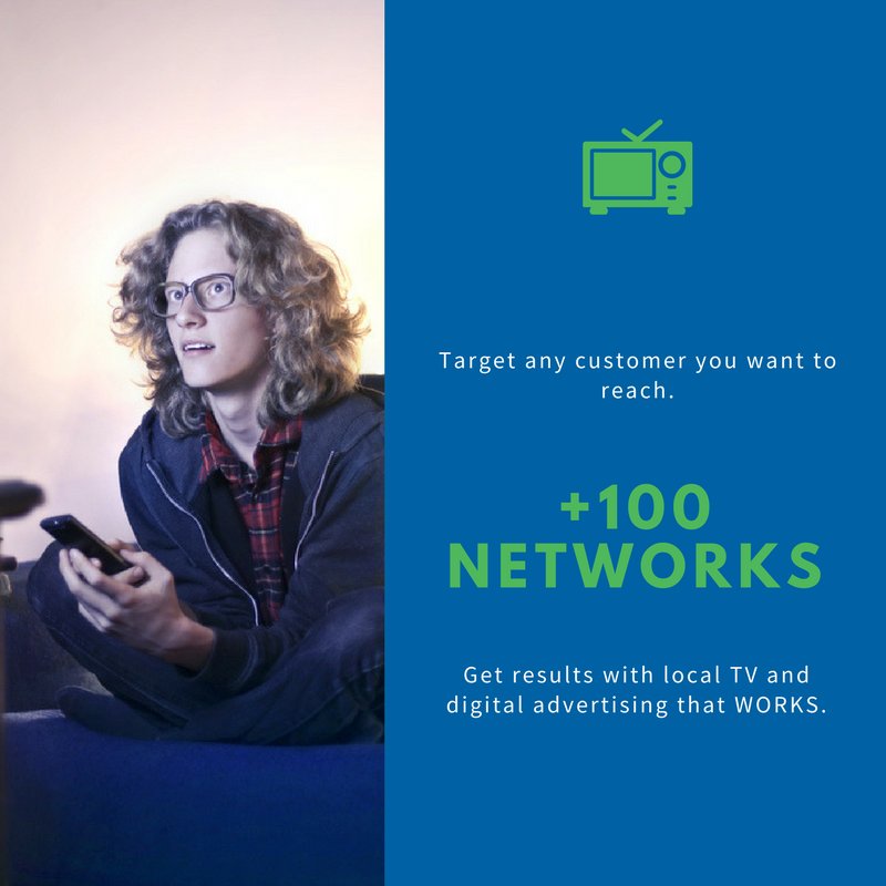 SuddenlinkMedia's tweet photo. More viewers. More reach. More networks. Start #advertising effectively: https://t.co/2ABroRPbrL https://t.co/Th8scb3YNb