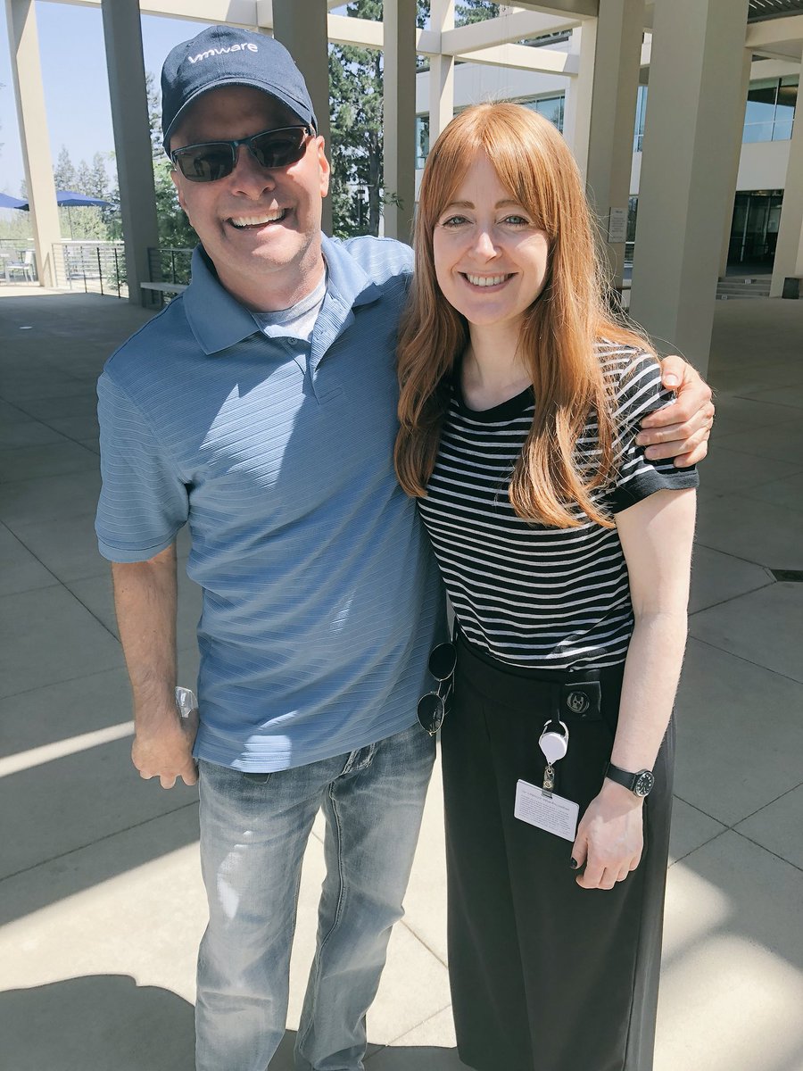 ClaireJORegan's tweet photo. The myth, the legend @goodall_jeff thanks so much for the tour of the mothership and for letting me hold one of the amazing @VMwareTurtles #vmwareturtles https://t.co/uEBcP10Kq0