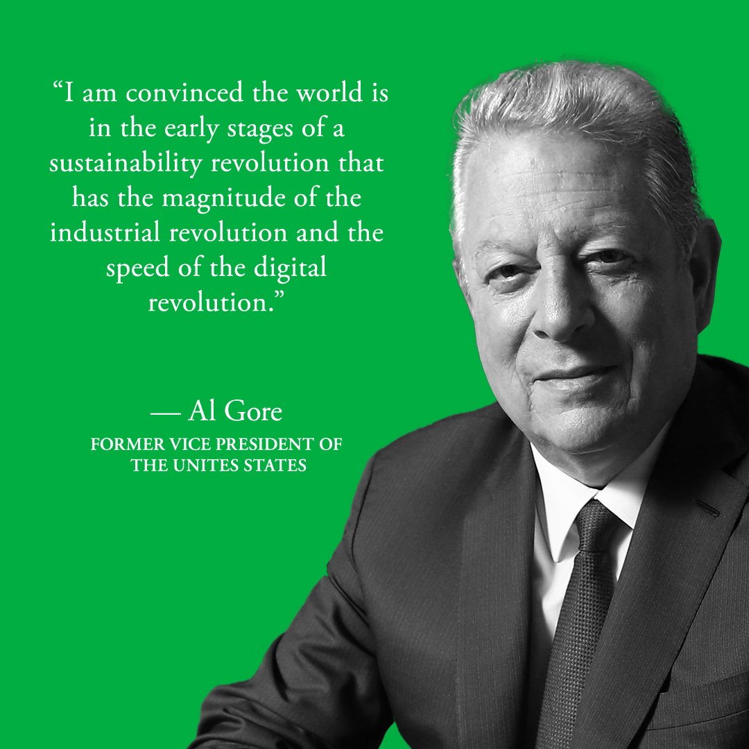 Wellesley's tweet photo. "I am convinced the world is in the early stages of a sustainability revolution that has the magnitude of the industrial revolution and the speed of the digital revolution." -@AlGore #WilsonLecture https://t.co/3XTfBZadnj