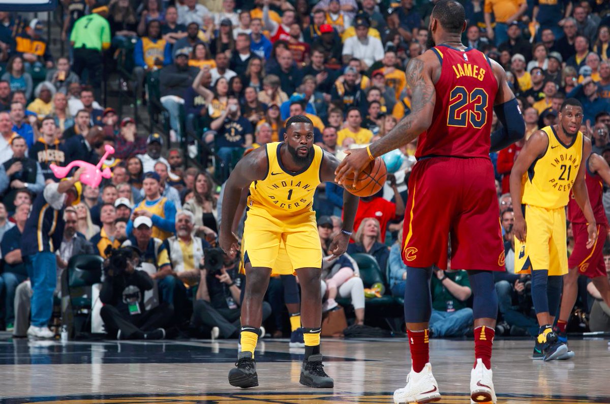 ESPN Stats & Info (@ESPNStatsInfo) on Twitter photo 25/04/2018 22:30:00 LeBron James is 10-19 shooting with 24 points and 2 turnovers when guarded by Lance Stephenson this series. LeBron James is 10-19 shooting with 24 points and 2 turnovers when guarded by Lance Stephenson this series.