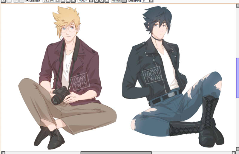 loonytwin's tweet photo. i love... them;; <3 these will be 3.5 inch keychains!! i might open preorders soon since they're this big, i want them to get to me safely first;; but yeah this is very self indulging lmao;; #promptis #ffxv #prompto #noctis https://t.co/3FnlguKLQg