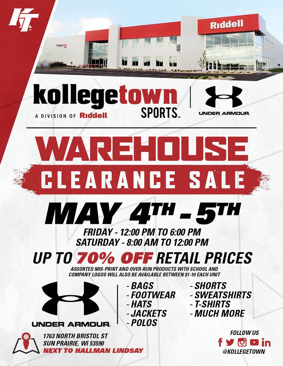 KollegeTown's tweet photo. Mark your calendars May 4th and 5th we are having a HUGE sale! You won't want to miss this. https://t.co/Ge2VSKYJLG
