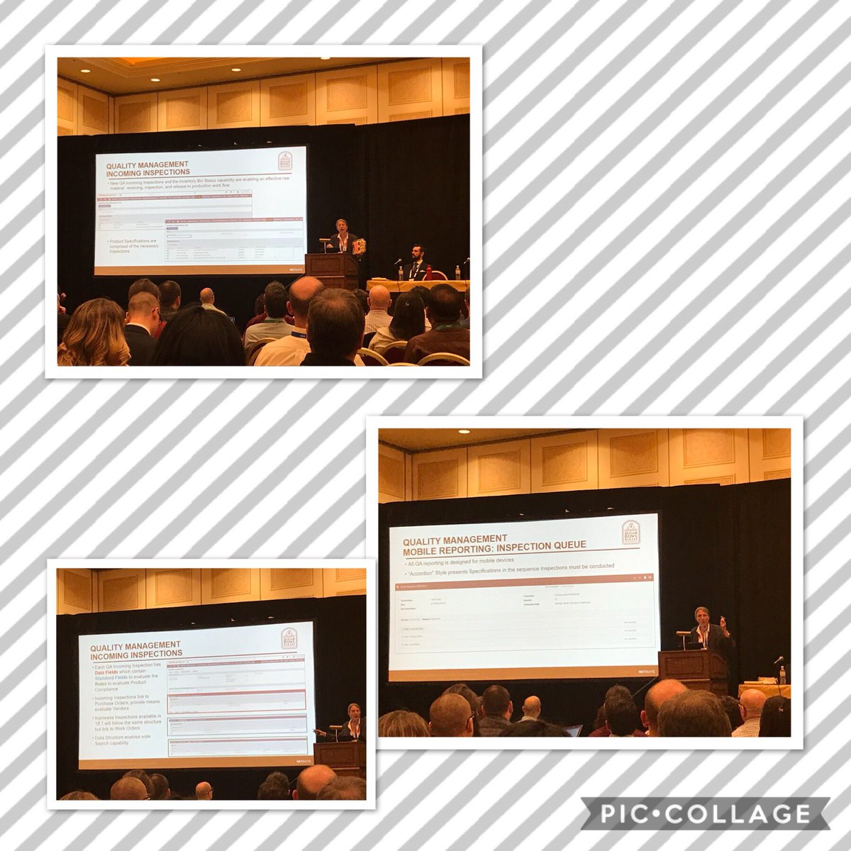 AabellaOracle's tweet photo. #SuiteWorld18 @SugarBowlBakery demoing @NetSuite Quality Management Module Yummy!! https://t.co/7lURSB18QC