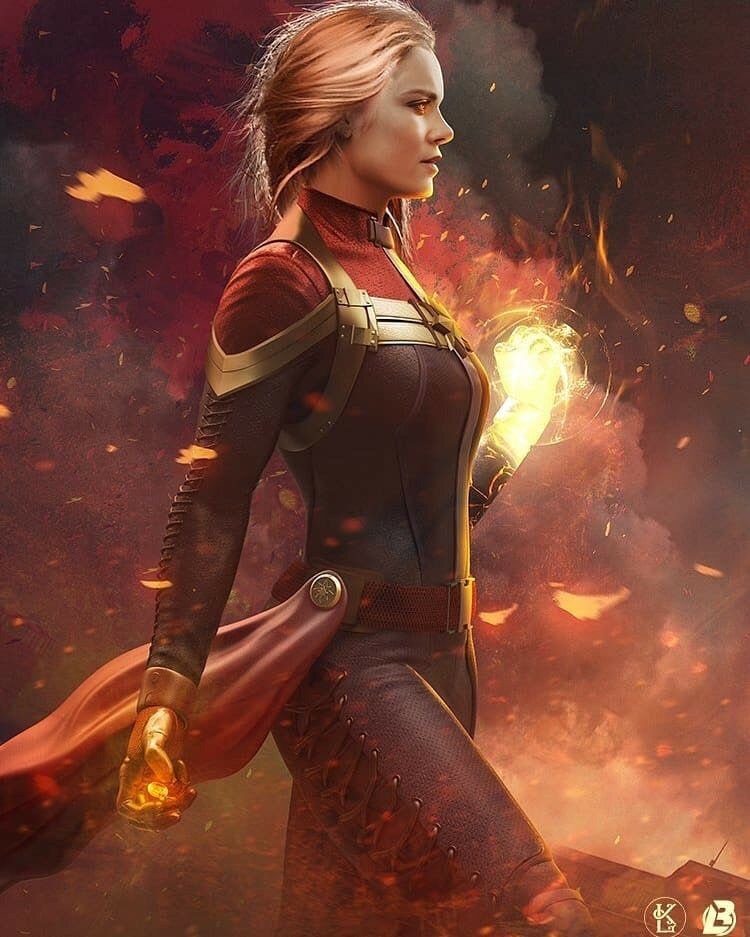 Carol Danvers: Captain Marvel (2019)#Movie Fan #Art #fanart #Infinitywar #I...