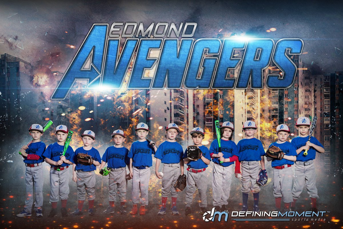 #IronMan and #CaptainAmerica aren't the only #Avengers around! This team is ready for action at any given moment. ⚾️🙌 Book a team session with Defining Moment and receive a free poster design for your team. BOOK NOW: bit.ly/2qZIPmx