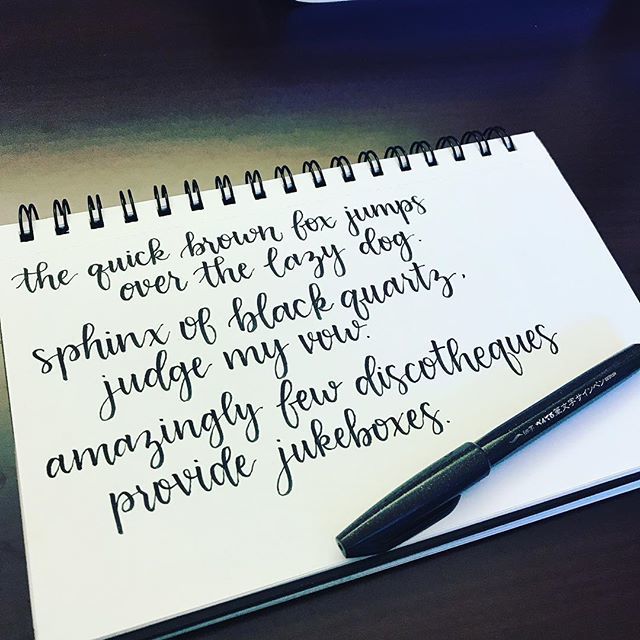 _bete_noire's tweet image. Cross-posted from my calligraphy account @lauren_b_calligraphy. Haven’t practiced much lately but it’s fun to get back to it! #calligraphy #pangrams ift.tt/2HZoB3A