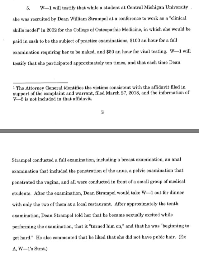 lynseymukomel's tweet photo. *GRAPHIC WARNING*
New accusations against #Nassar's boss and #MSU Dean William #Strampel detailed in court docs show how he allegedly abused his position to assault female students.
Here's an excerpt on how he allegedly manipulated one into being a "clinical skills model". https://t.co/YVhHPVEyhT