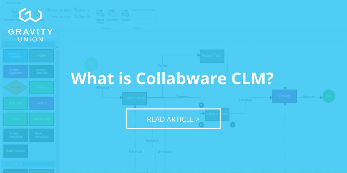 GravityUnionECM's tweet photo. What is Collabware CLM? What are the benefits of using @Collabware CLM for #SharePoint? Learn all about #Collabware #CLM here! #recordsmanagement #recordkeeping #compliance #GDPR #Office365 #SharePoint
https://t.co/QZ5OBVFhQO https://t.co/usT2sAvmFQ
