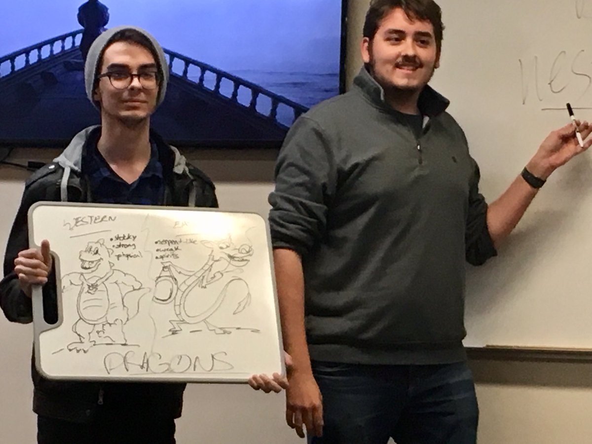 ekyCOMprof's tweet photo. Dragons and GIANTS and white walkers and magic, oh my! GoT students discussed the supernatural tonight. #GoT #COMRocks https://t.co/LTtAF6rjqd