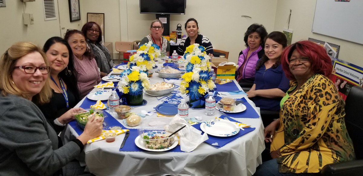 Today we celebrate the ladies who make our <a href="/MarltonSchool/">Marlton School LAUSD</a> Main Office &amp; Parent Center work like clockwork! 💙👩‍💼💛

Happy #AdministrativeProfessionalsDay to our Soaring Eagles: Aleesa, Marianela, Socorro, Carolyn, Delia &amp; Cintia! 🦅

You SHINE! 🏆💯