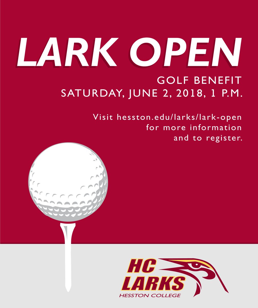 Larkvolleyball's tweet photo. It's almost Lark Open time! Put together a team or just come play golf with us on June 2! @HesstonCollege @GoLarks #FearTheNest #LarkOpen https://t.co/fdDljw7FNi