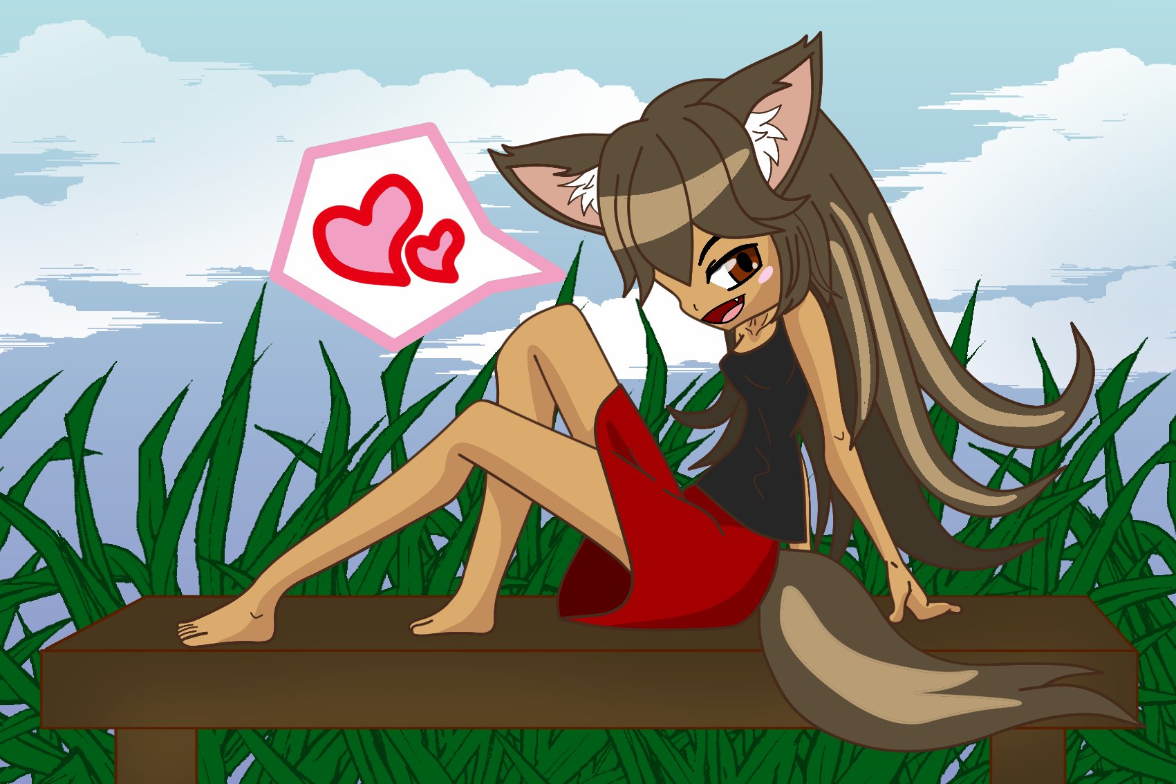 ドラン On Twitter ぶるーすきんの森 ぶるーすきんの森の狼娘ちゃんです 艸 Https T Co Hkilxgkvou Twitter