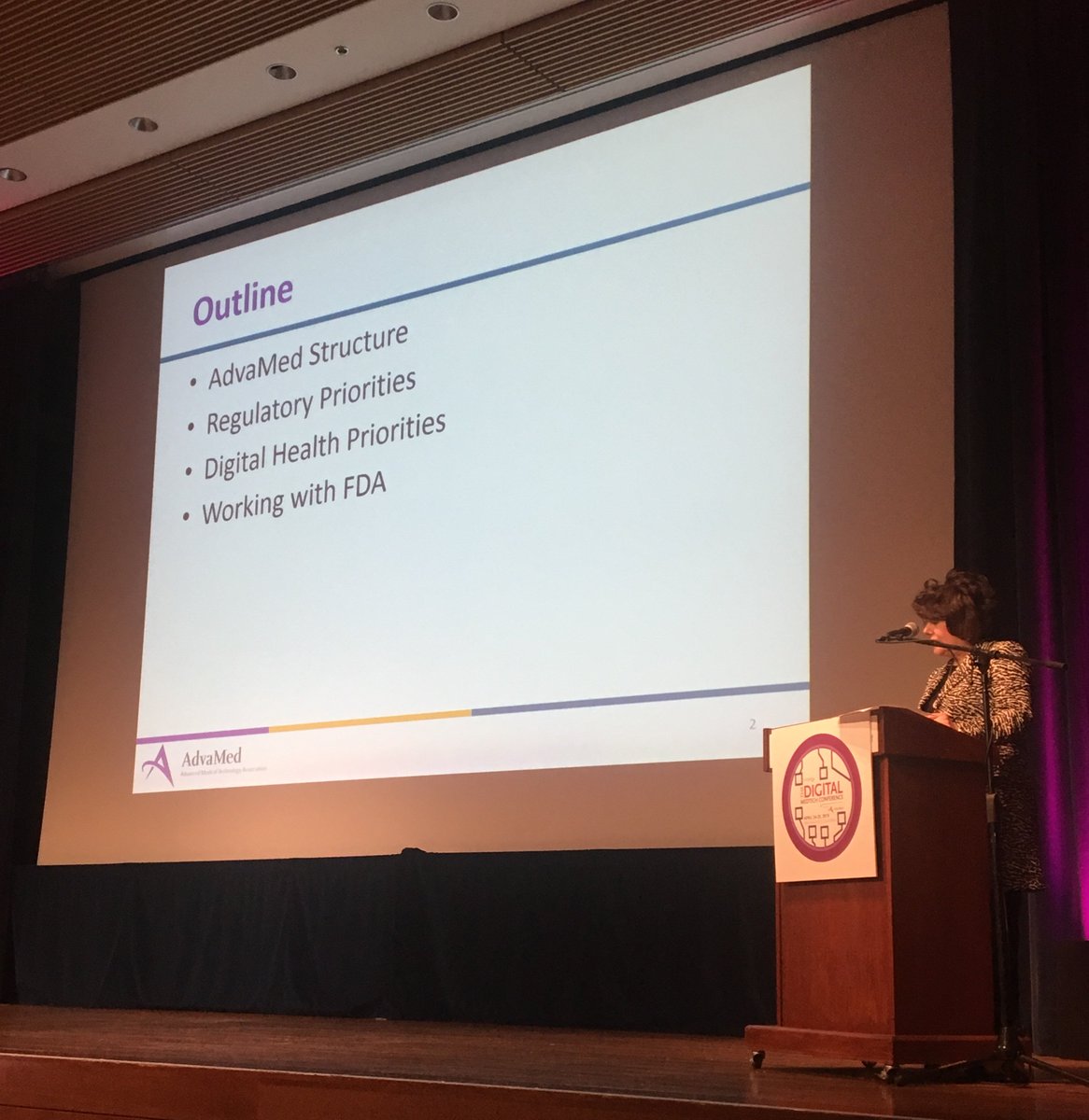 MedTechCon's tweet photo. Janet Trunzo @JanetTrunzo, Senior Executive Vice President @AdvaMedUpdate discussing key policy issues shaping the #medtech industry at #DMTC18 https://t.co/7eKu6GP6Pp