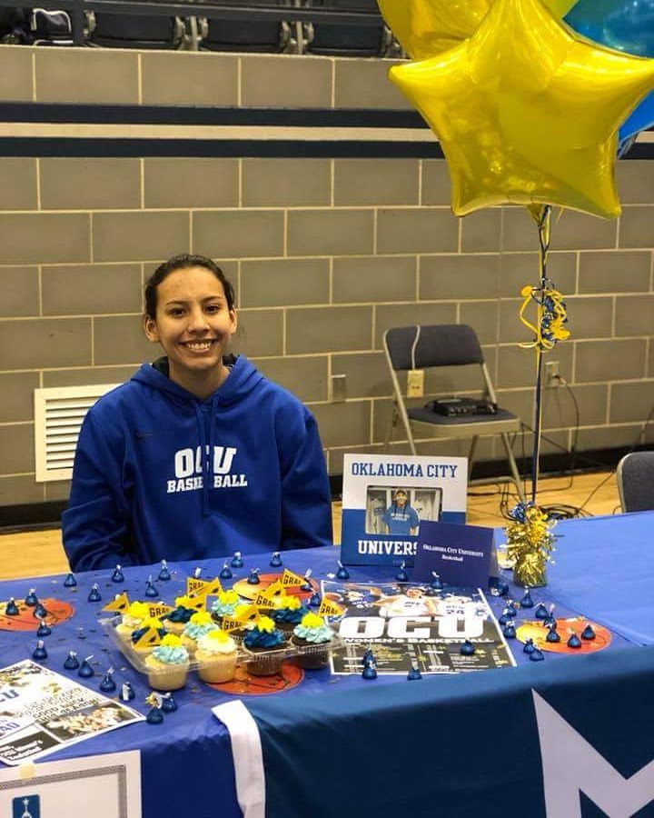 ndnsports's tweet photo. S/O & congrats to Veronica Harjo (Seminole/Chickasaw), out of Edmond North HS in Oklahoma, who officially signed with the Oklahoma City University Stars to continue her basketball career. Veronica was the #4 ranked native girl player at the #NativeTop50 combine held last summer. https://t.co/JjJZHu4zE8
