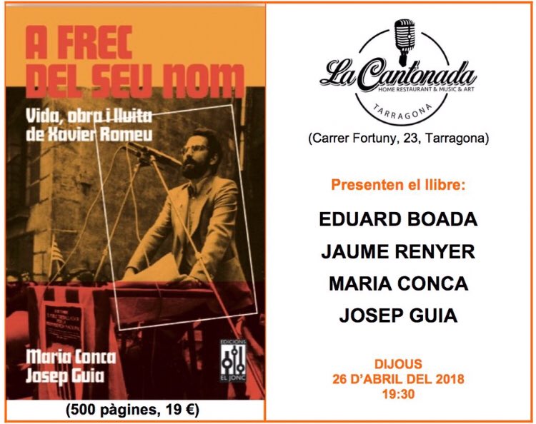 eduardboada's tweet photo. Xavier Romeu també va deixar la seva petjada a #Tarragona, avui en parlarem @JaumeRenyer #MariaConca @JosepGuia https://t.co/vKKTjm5gOC