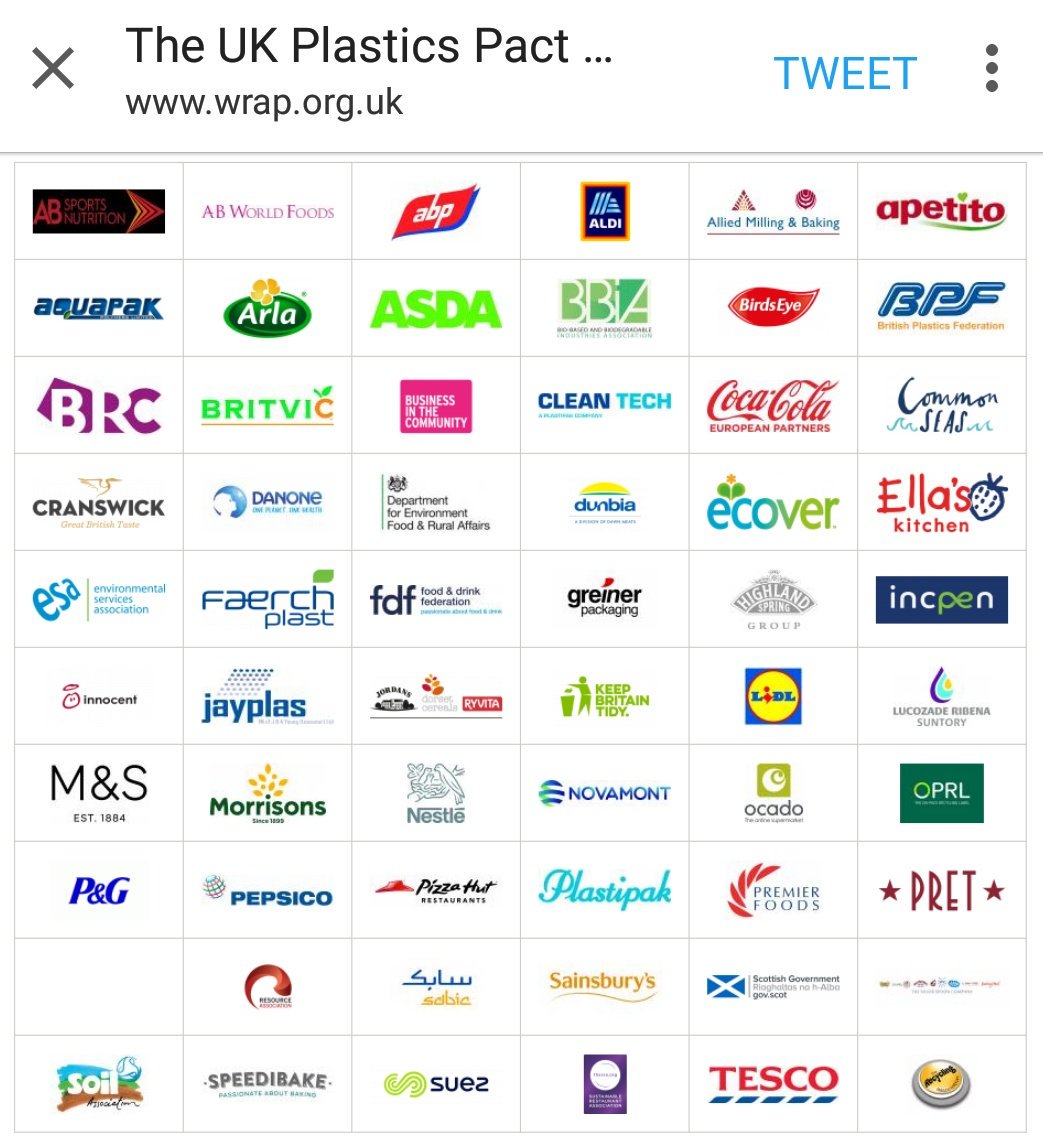 PeterAHayes_pah's tweet photo. Impressive work from @WRAP_UK and participants in the breakthrough #UKPlasticsPact which reminds us that UKplc, our companies, their workforce and customers, have the potential to show the world what good looks like. Our part is, show support by how and where we shop. https://t.co/0JxngKz9J8