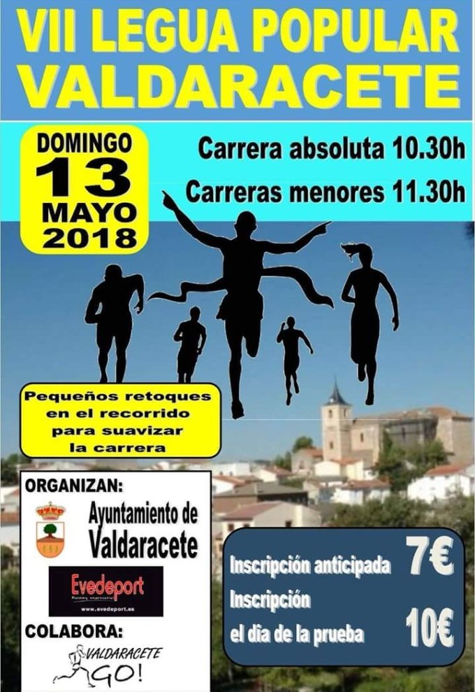 runmanantiales's tweet photo. Ya queda poco para el 13 de mayo... #CarrerasPopulares #Valdaracete https://t.co/22Q2eKW9eh