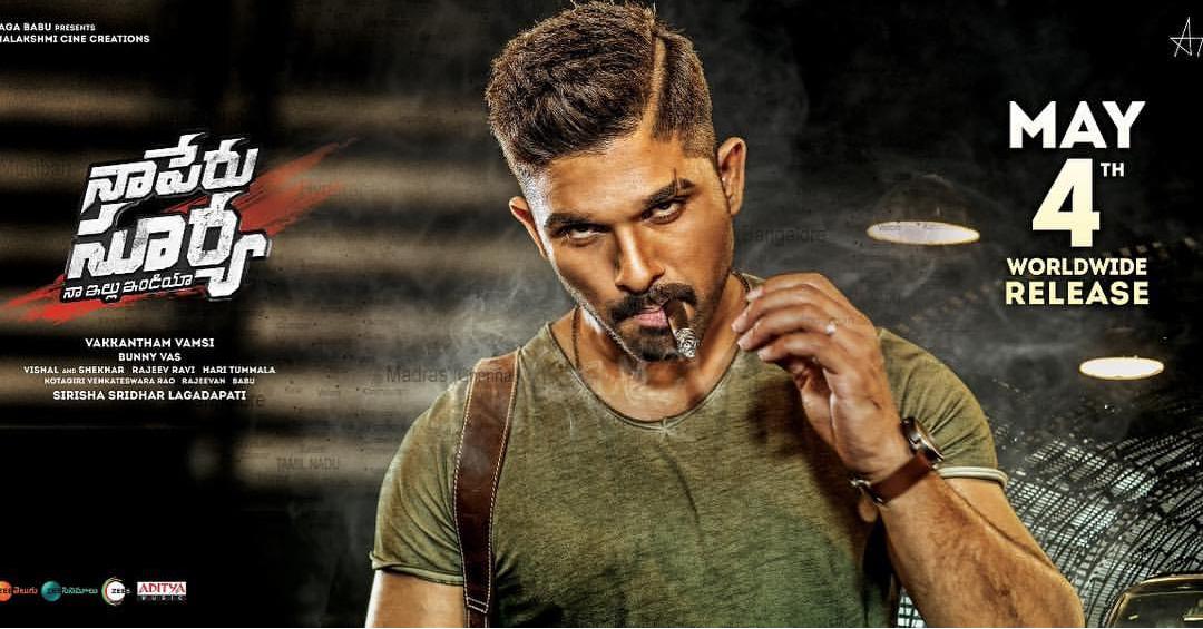 AlluSanandhu's tweet photo. "#NaaPeruSurya_Naailluindia"
Releasing on #4thMay2018
Just #8Days to go😘😘😎
അല്ലു അർജുൻ 😘 https://t.co/uwVTzv8f1H
