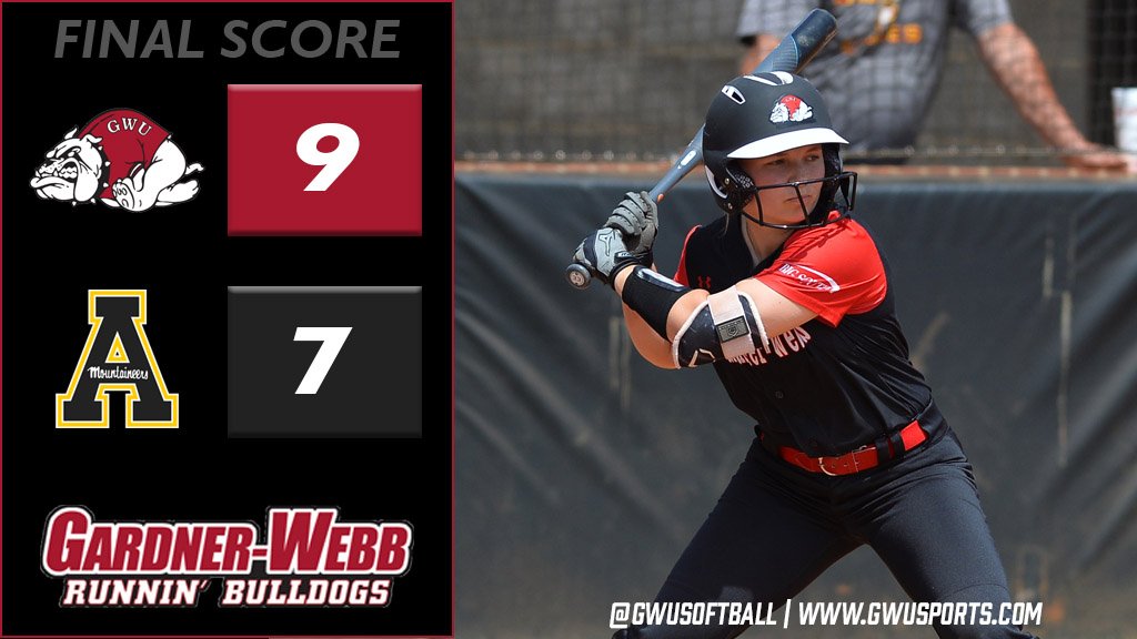 FINAL: App State plates a run, but Sam Harrell earns her second save of the year as the 'Dogs win, 9-7 #RunninBulldogs