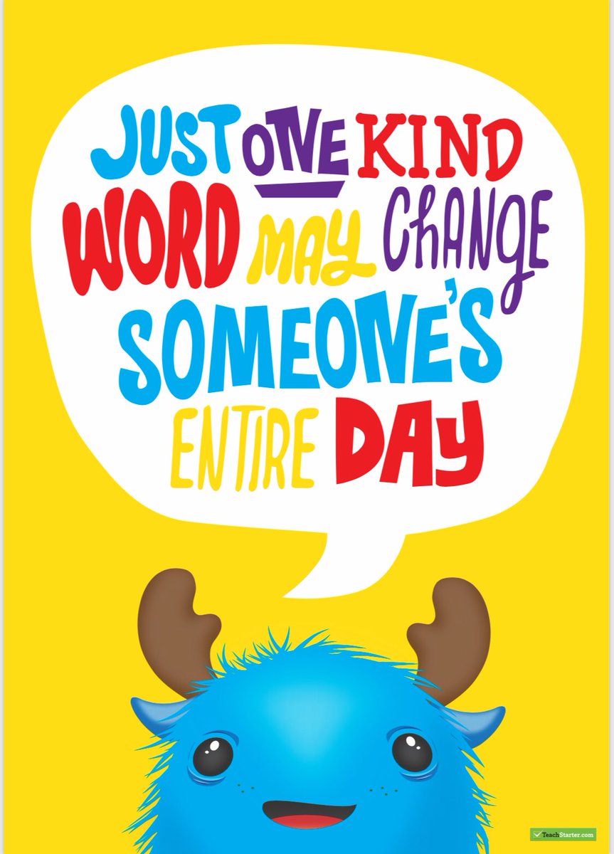 Kind words are so powerful and simple. But like so many simple things, this act gets lost in the rush of everyday life. We’re all guilty to some degree. So let’s challenge ourselves to do better, and be better champions of those around us. #acuedu_P <a href="/TeachStarter/">TeachStarter.com</a>