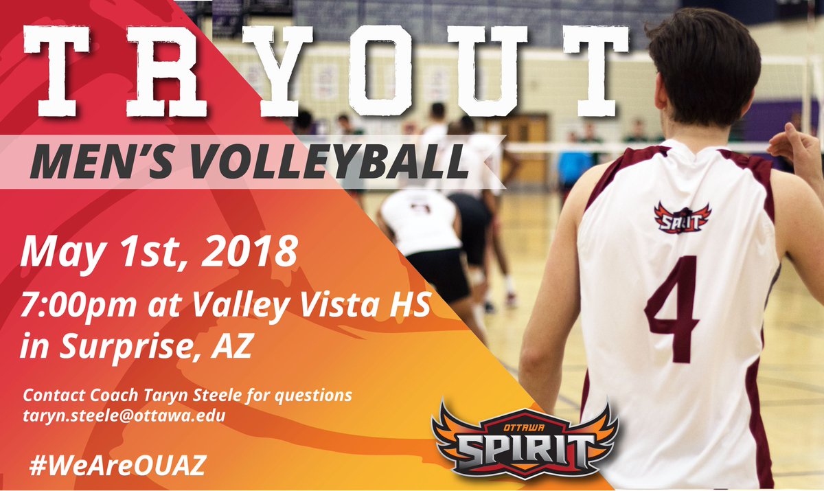 OUAZMVB's tweet photo. Come out and join us next Tuesday for our spring Open Tryout! #futurespirit #growthegame #WeAreOUAZ https://t.co/XFzmNQaFl3