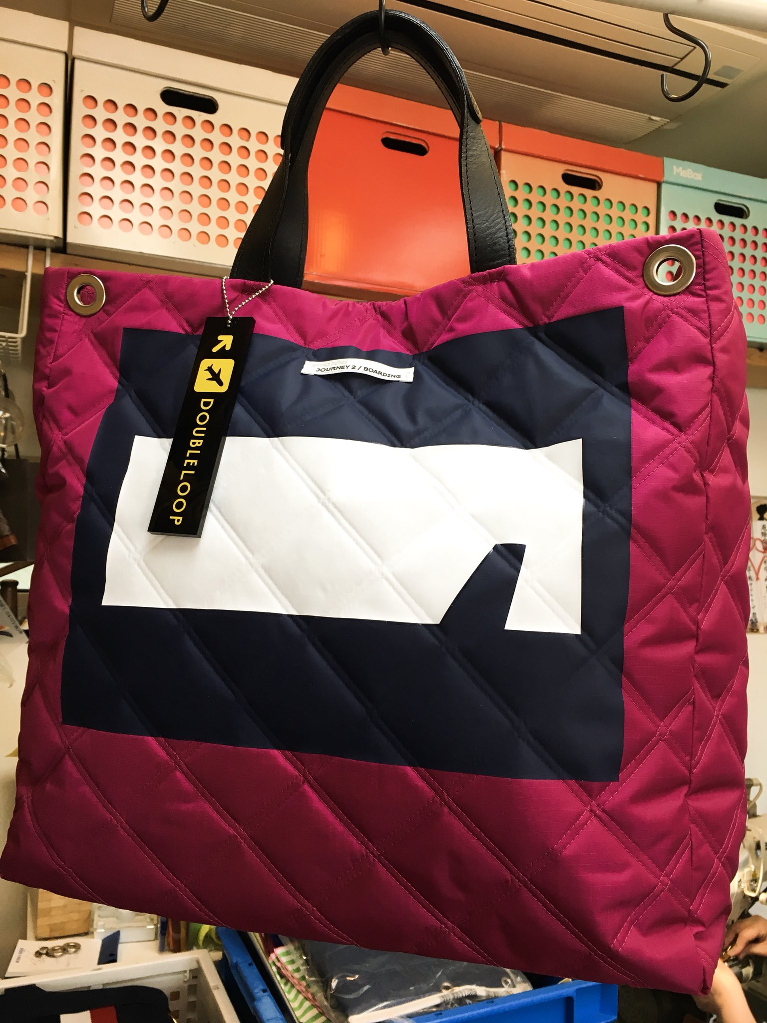 ピンク・ブルー 藤巻百貨店 DOUBLELOOP ダブルループ トートバッグ