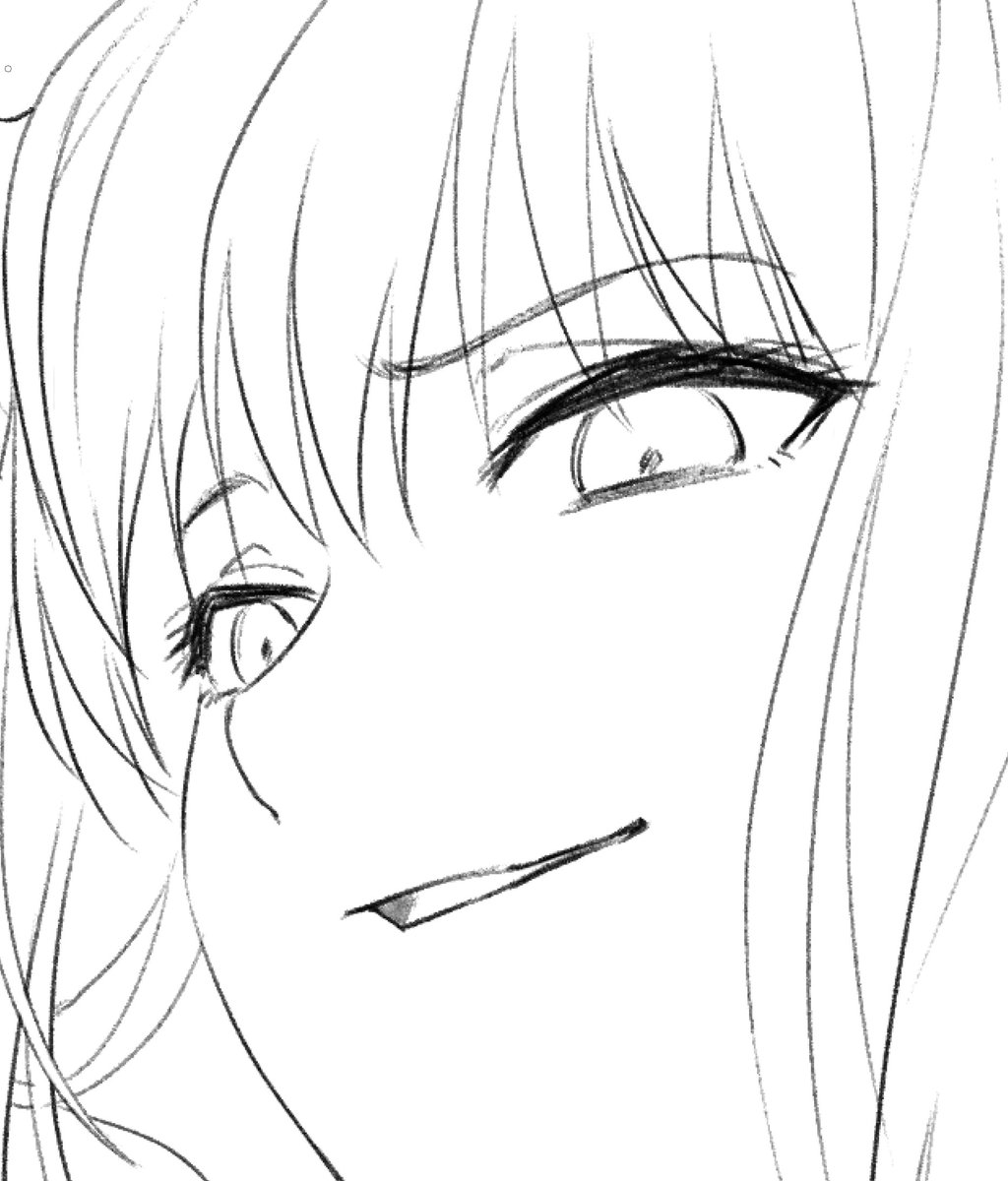 次の音声作品の線画なんですけど、この表情よくないっすか? 