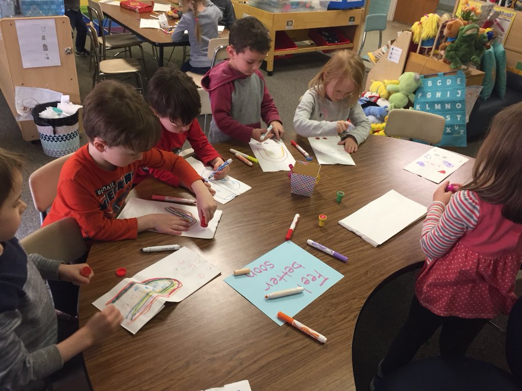 jpettykc's tweet image. Using our writing skills to make bags for the Ronald McDonald House during Kindness Week.