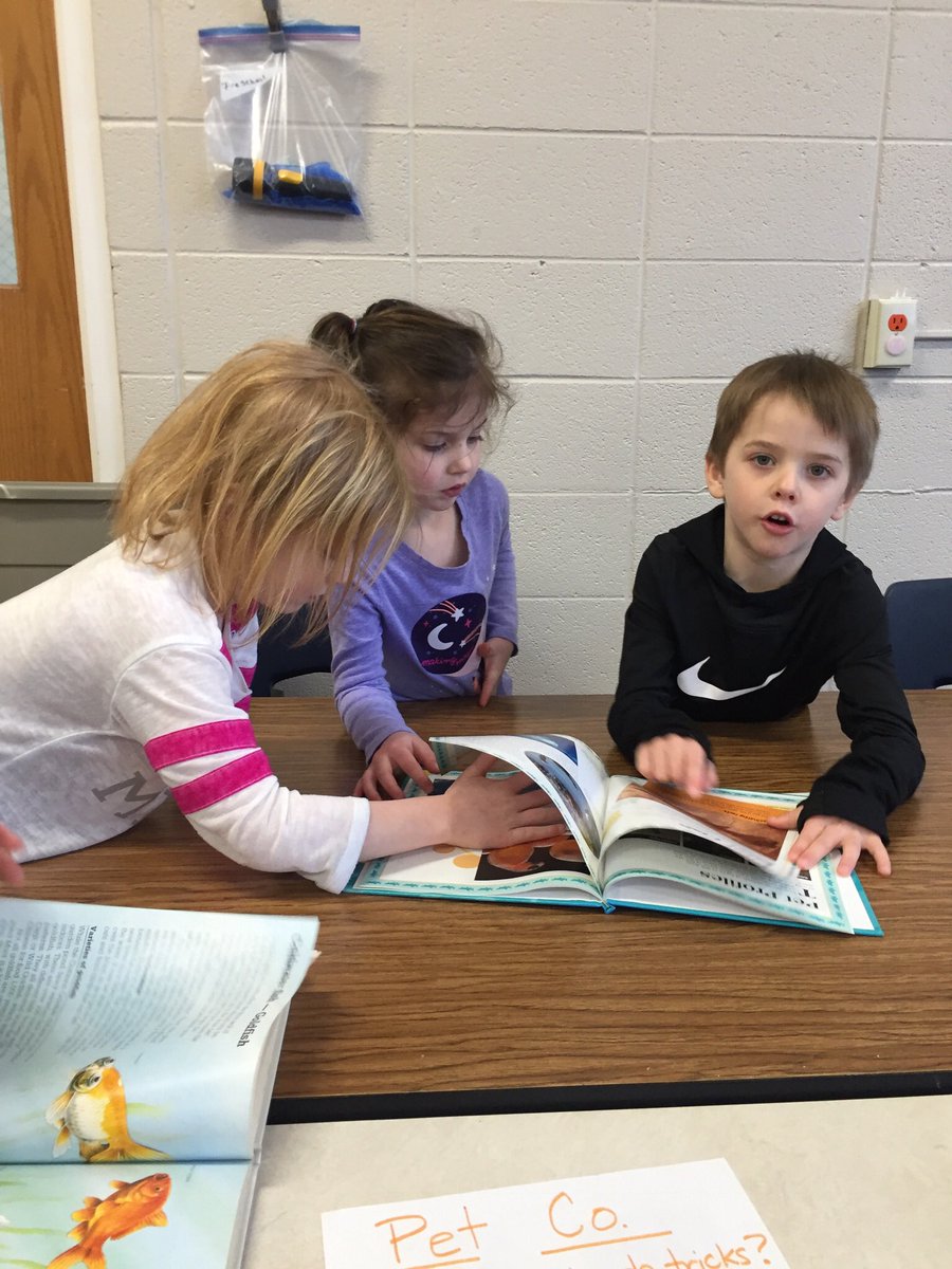 jpettykc's tweet image. Students using informational text to help make a list of items we needed for our aquarium.