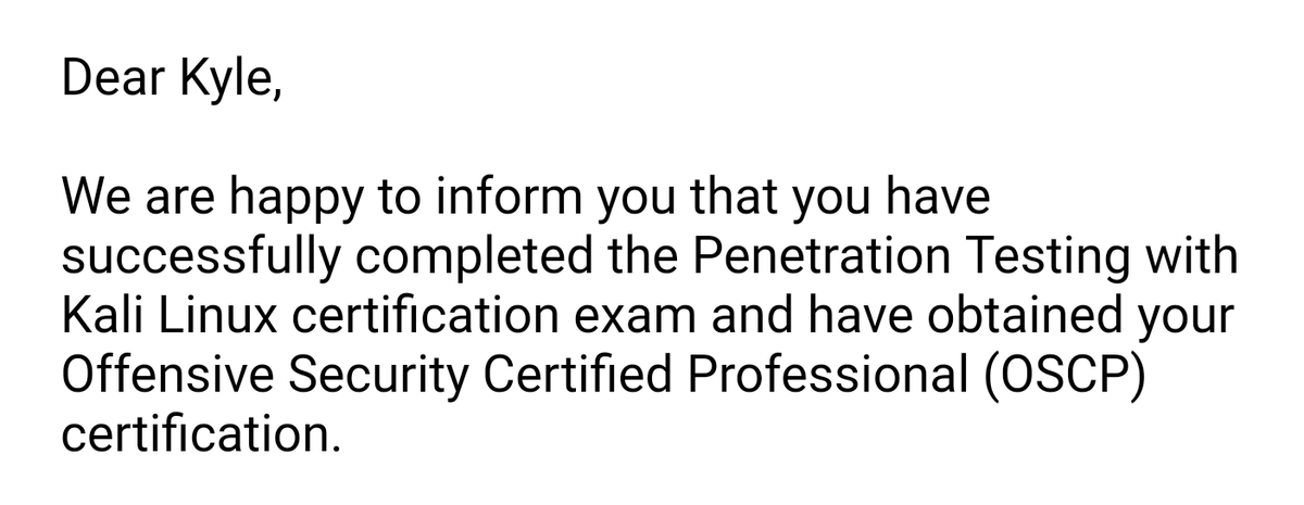trainr3kt's tweet photo. What a journey it has been to finally see this!  Thank you @offsectraining for the challenge! #OSCP #offensivesecurity #tryharder https://t.co/wnPxQjr2Uv