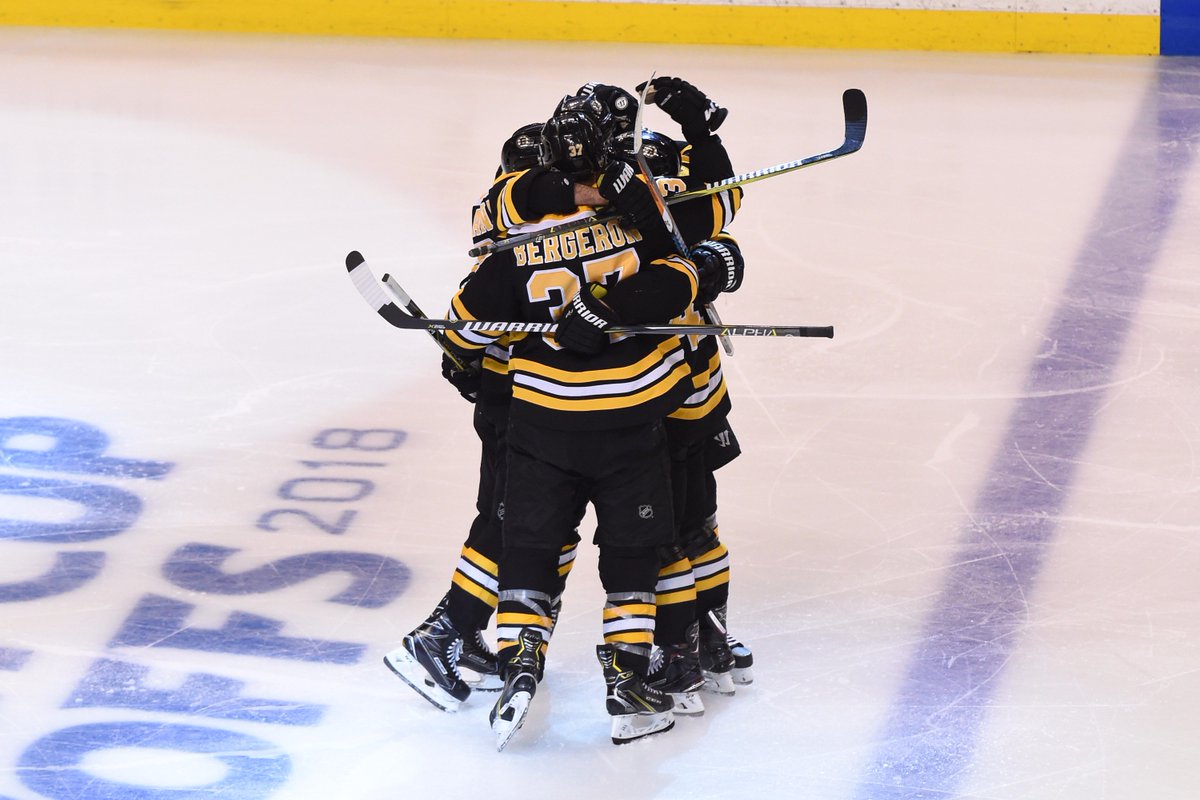NHLPR's tweet photo. The @NHLBruins are the first team in NHL history to overcome three deficits of at least one goal to win a #Game7 in regulation. #NHLStats #TORvsBOS #StanleyCup https://t.co/bVoJjkxVuM