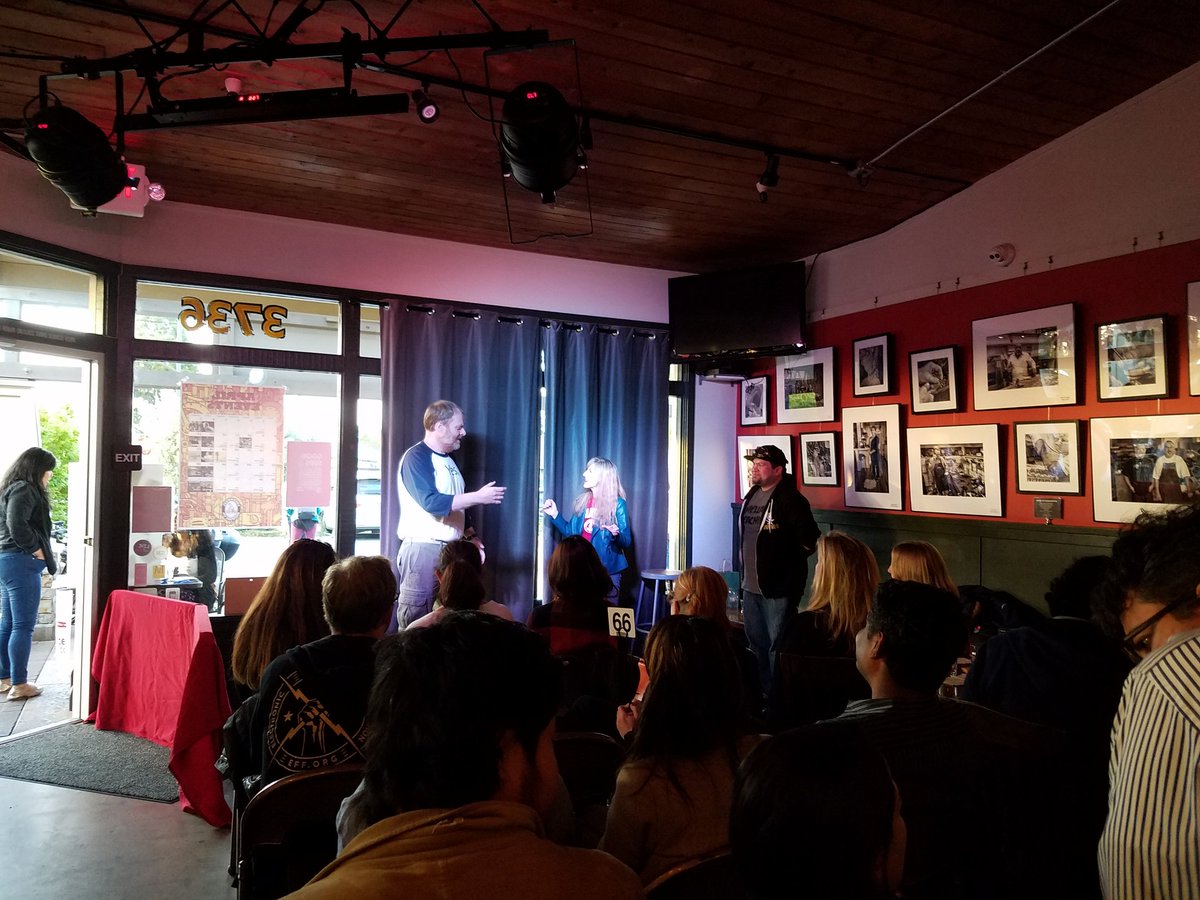 GGoyal_'s tweet photo. Wonderful experience attending  this #science #improv show. #tasteofsci #tasteofsciSF at #freewheeelbrewry #MenloPark #scicomm https://t.co/BPIbw71r1Z