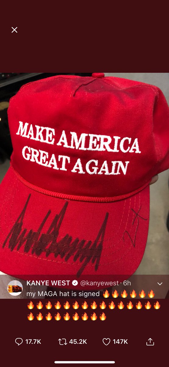 trump autographed hat