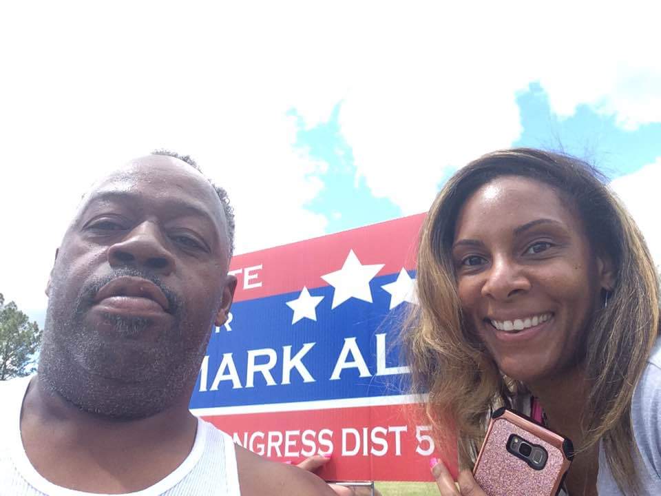 CongressAli's tweet photo. My wife @msjenali out planting yard signs on this gorgeous day! Thank you to Jackie for your support!! She's sweet and golden inside and out!!
#Chester #Myroots
#MarkAliForCongress
#WorkingPeopleCampaign https://t.co/azfYfPazo7