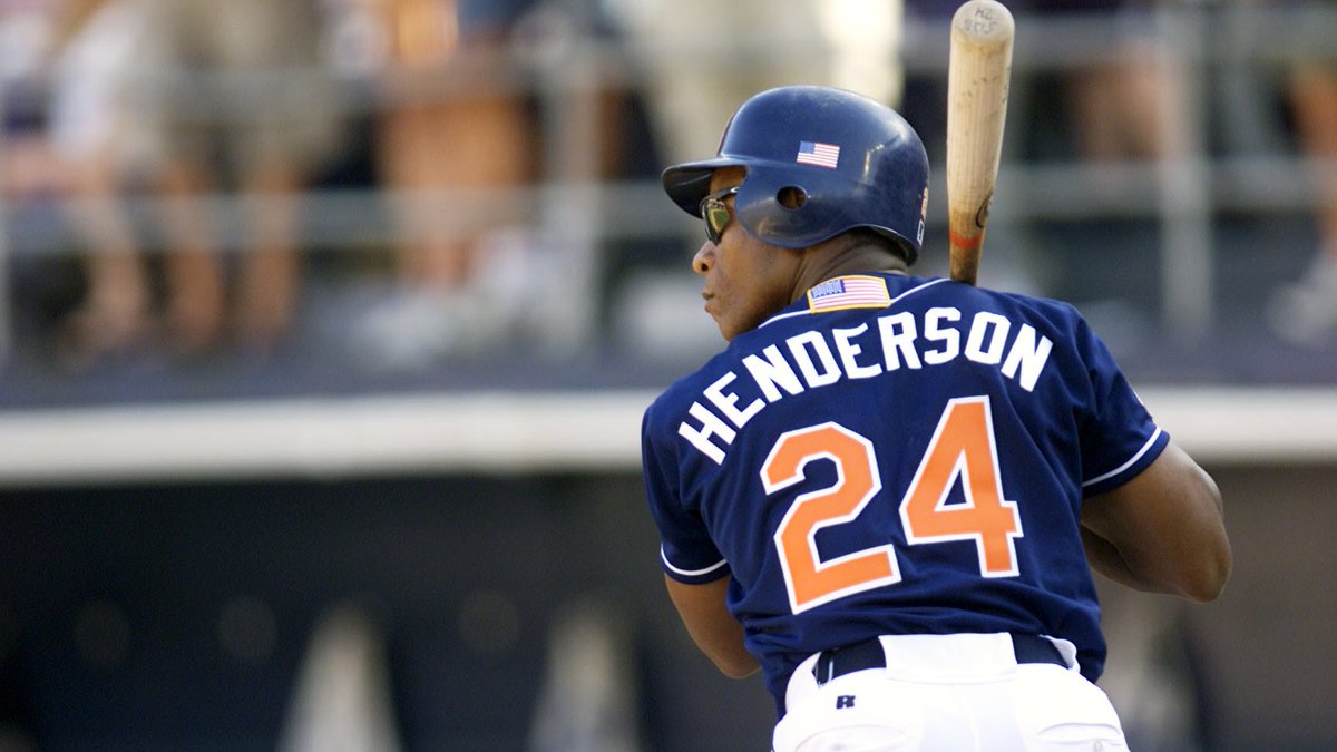 Padres's tweet photo. This day in #Padres history: April 25, 2001— Rickey Henderson drew his 2,063rd walk to pass Babe Ruth and became baseball’s all-time walks leader. https://t.co/Z6Adw19dMF