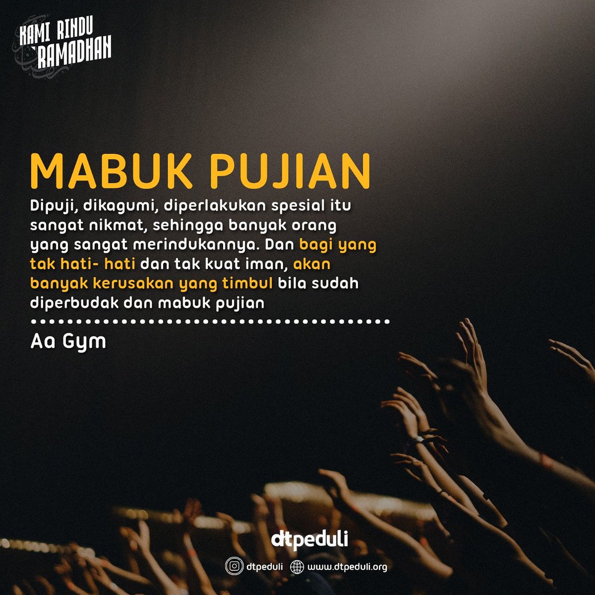 Abdullah Gymnastiar On Twitter Orang Yang Senang Di Puji Olrh