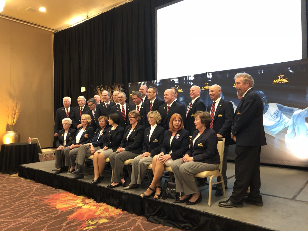 POTUSBowling's tweet photo. Congratulations @USBC Hall of Fame Class of 2018 joining this elusive group of Bowling’s Royalty! 

#HallofFame #AFuturefortheSport #IgniteProgress #USBC #Bowling https://t.co/vXWBSqNAt9
