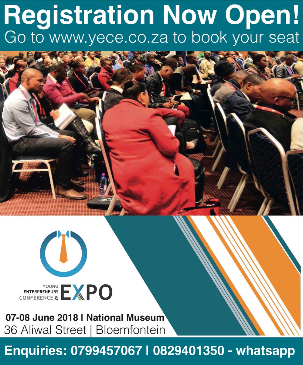 YECEza's tweet photo. Grab your seat now. #entrepreneurs #entrepreneurshipstartup #YouthEntrepreneurship #Bloemfontein #FreeState #macufe https://t.co/LVWrLCYZ8O