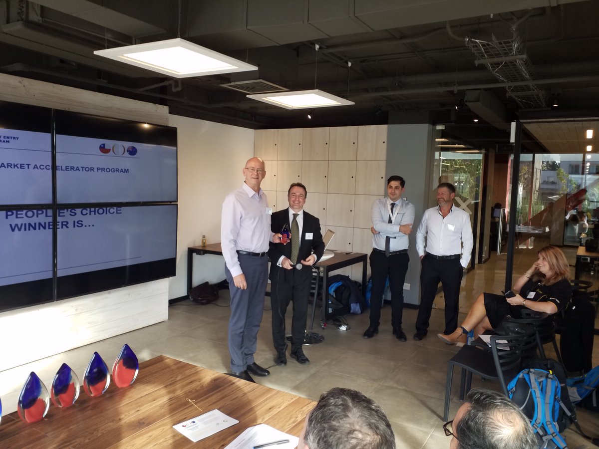 Envirosuite_Ltd's tweet photo. We're incredibly proud to announce that @_Envirosuite has won 2 awards at the @AusLatam in #Santiago, Chile! Our CEO Peter White was there to formally accept the 'People's Choice ' and 'Water' awards. https://t.co/UTftnZmPXU
