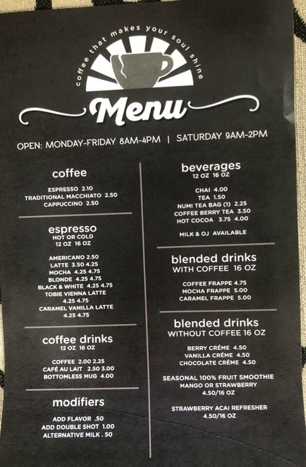 BrokenCupCafe's tweet photo. Here’s an updated menu!! It was posted on our Facebook as well! It now includes our Half and Half deal! https://t.co/ofLzNfA9YU