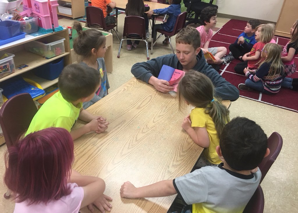 Room2RocksTRPS's tweet photo. Room 2 loved the Lincoln Jr. High Readers and their stories!!! They can’t wait to make their own stories !!! @Room2RocksTRPS  #excellencebeginsTRPS https://t.co/8Z9r45RcfW