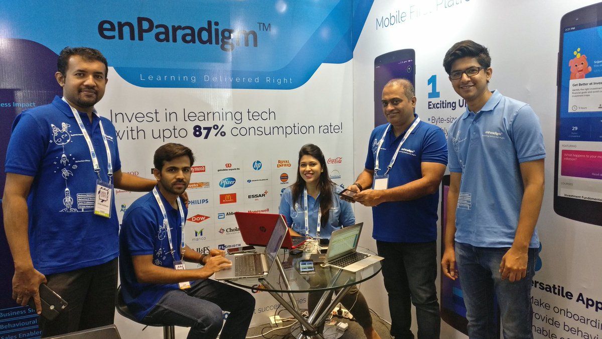Enparadigm's tweet photo. We're hard at work setting up exciting stuff for you. Come say hi at Stall 10. @SHRMindia #SHRMTech18  here comes @enParadigm! #LearningDeliveredRight https://t.co/74S9MOJQue