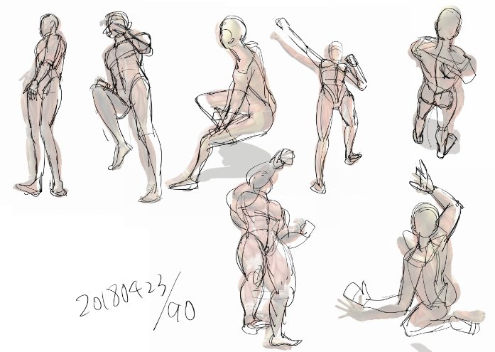 これは4/23、箱書きを試してた。自分に合う描き方がまだわからなくて色々やってみてる 
