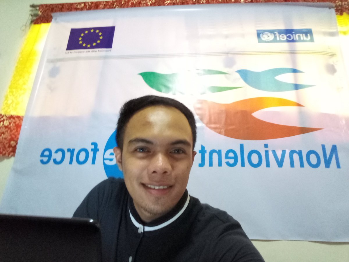 nohmanbutme's tweet photo. First selfie with our organization logo at the back.
#NonviolentPeaceforce #EU #UNICEF #UnarmedCivilianProtector #Peacekeeper #NPPhilippines https://t.co/meVOl6szlM